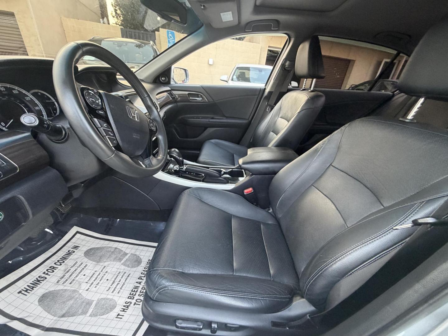 2017 Silver /Gray Honda Accord EX-L Sedan V6 6-Spd AT (1HGCR3F86HA) with an 3.5L V6 SOHC 24V engine, 6A transmission, located at 30 S. Berkeley Avenue, Pasadena, CA, 91107, (626) 248-7567, 34.145447, -118.109398 - Navigation! Leather Seats! Moon-roof! This 2017 Honda Accord EX-L Sedan V6 6-Spd AT looks and drives good. - Photo#4