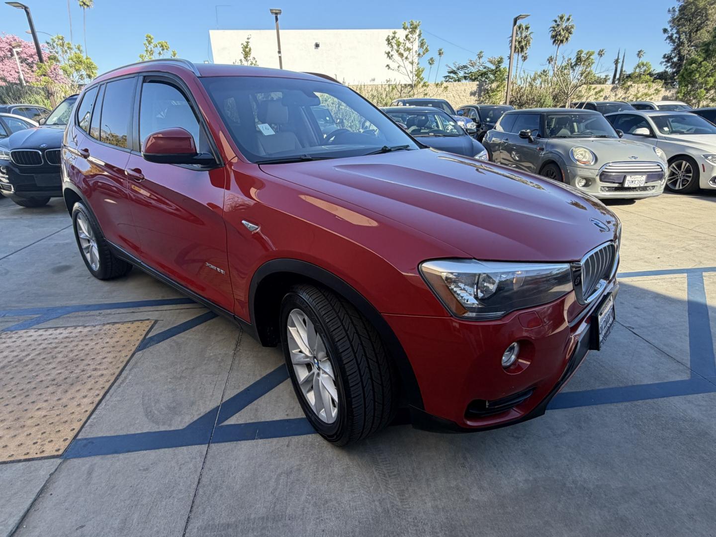 2016 RED /Tan BMW X3 xDrive28i (5UXWX9C50G0) with an 2.0L L4 DOHC 16V engine, 8-Speed Automatic transmission, located at 30 S. Berkeley Avenue, Pasadena, CA, 91107, (626) 248-7567, 34.145447, -118.109398 - Crown City Motors is a used “Buy Here Pay Here” car dealer in Pasadena CA. “Buy Here Pay Here” financing, means that when you purchase your vehicle from our dealership, that you make the payments to the dealership as well. We do not need the banks approval to get you approved for a used auto - Photo#11