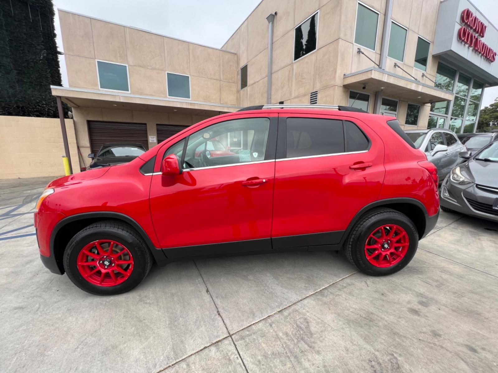 2015 RED /Black Chevrolet Trax LT AWD (KL7CJRSB2FB) with an 1.4L L4 DOHC 16V FFV engine, AUTOMATIC transmission, located at 30 S. Berkeley Avenue, Pasadena, CA, 91107, (626) 248-7567, 34.145447, -118.109398 - Crown City Motors is a used “Buy Here Pay Here” car dealer in Pasadena CA. “Buy Here Pay Here” financing, means that when you purchase your vehicle from our dealership, that you make the payments to the dealership as well. We do not need the banks approval to get you approved for a used auto - Photo #1