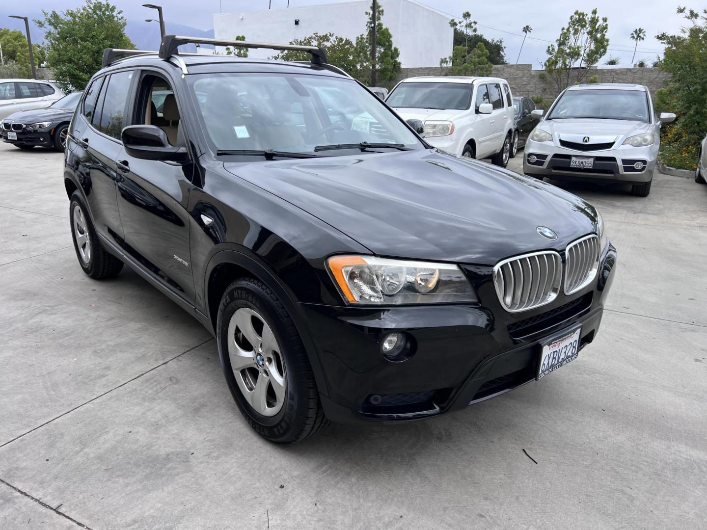 2012 BLACK /Black BMW X3 xDrive28i (5UXWX5C51CL) with an 3.0L L6 DOHC 24V engine, 8-Speed Automatic transmission, located at 30 S. Berkeley Avenue, Pasadena, CA, 91107, (626) 248-7567, 34.145447, -118.109398 - Low Miles! AWD! This X3 looks and drives well. - Photo#4