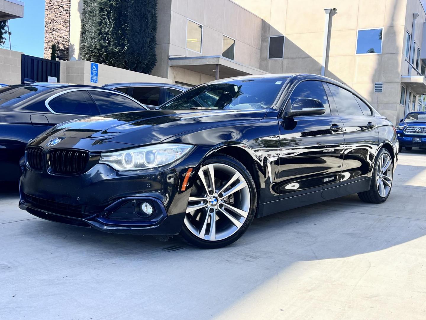 2016 Black /black BMW 4-Series Gran Coupe 428i SULEV (WBA4A9C55GG) with an 2.0L L4 DOHC 16V engine, 8A transmission, located at 30 S. Berkeley Avenue, Pasadena, CA, 91107, (626) 248-7567, 34.145447, -118.109398 - Photo#4