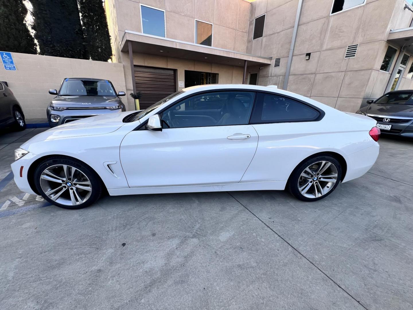2017 Alpine White /Black BMW 4-Series 430i SULEV Coupe (WBA4R7C54HK) with an 2.0L L4 DOHC 16V engine, 8A transmission, located at 30 S. Berkeley Avenue, Pasadena, CA, 91107, (626) 248-7567, 34.145447, -118.109398 - 2017 BMW 430i Gran Coupe – White Exterior | Black Interior | Navigation | Only 46,447 Miles Luxury, performance, and style meet in this immaculate 2017 BMW 430i Gran Coupe, finished in elegant white with a black interior and equipped with factory navigation. With only 46,447 miles, this BMW com - Photo#1